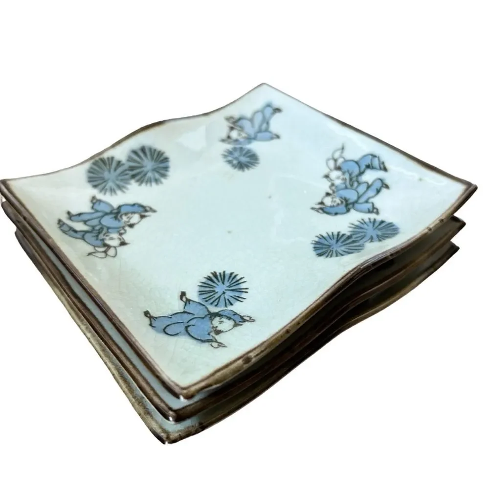 Set of 3 vintage Japanese Karako Sushi Plates